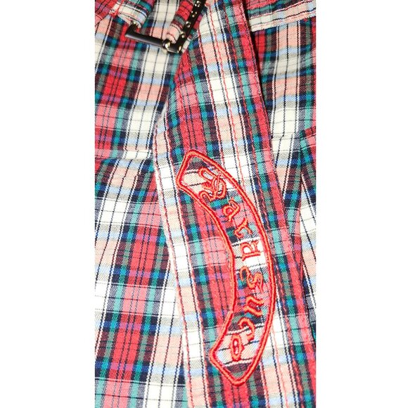 NEW Parasuco Scottish Tartan Print Pleat Mini Skirt Size 4 VINTAGE 30" Waist/Hip - Picture 3 of 5